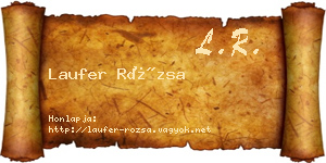 Laufer Rózsa névjegykártya